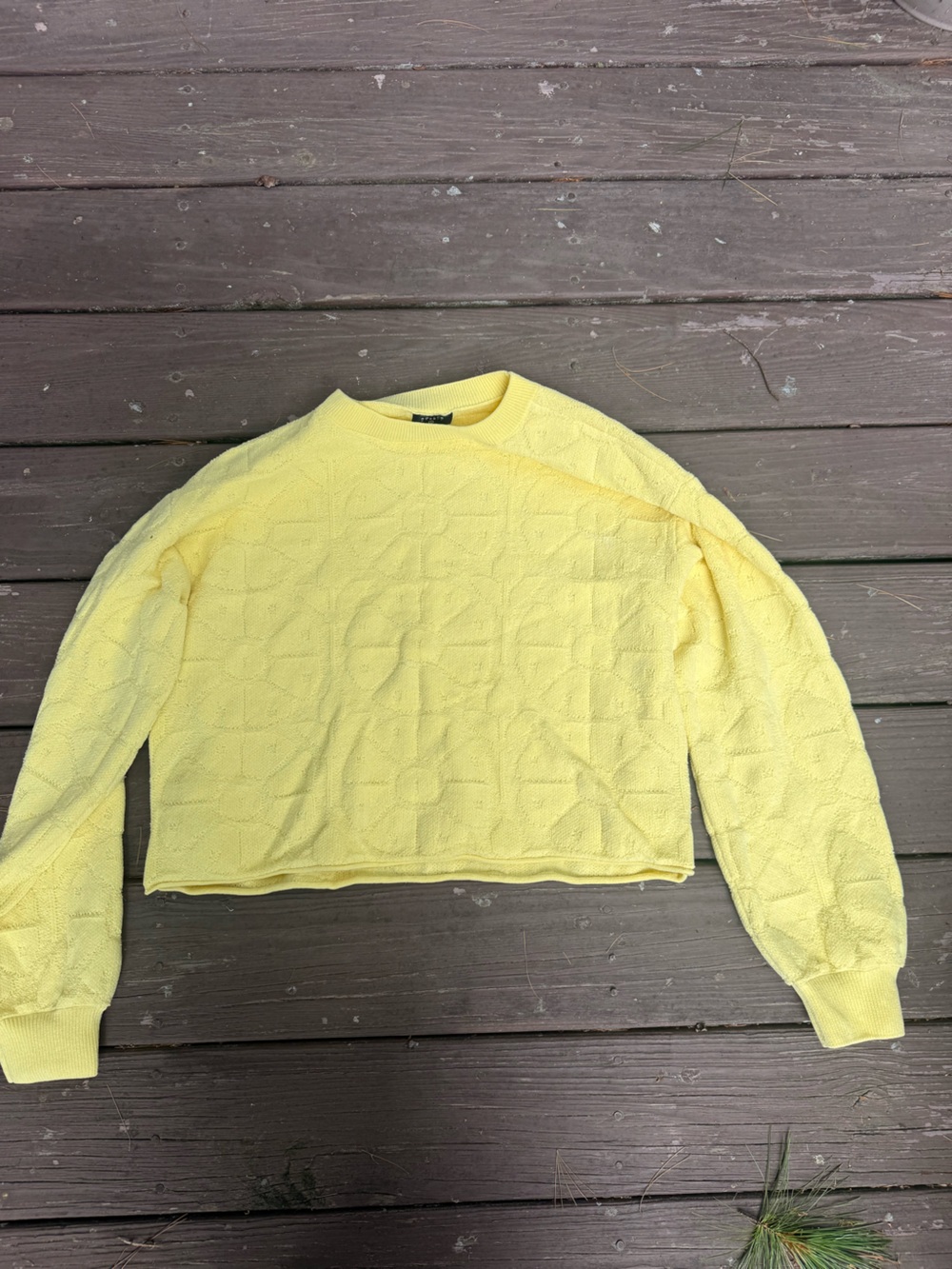 Roller Rabbit x Target Yellow Textured Crewneck Sweater Size M